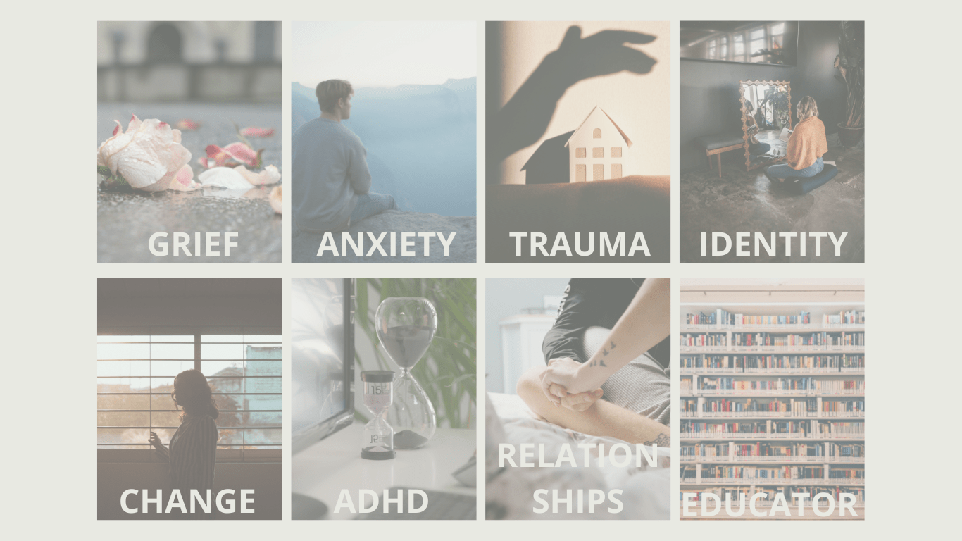Specialties: Anxiety, Relationships, Trauma, Grief, ADHD, Identity, Family